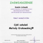 Zaświadczenie - Szkolenie metoda Krakoweska-min