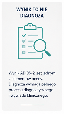 Wynik ADOS-2 jest elementem procesu diagnostycznego